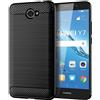 BCASE CUSTODIA B-CASE TPU SILICONE COVER CASE PER HUAWEI Y7 CARBON METAL BLACK