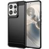 BCASE CUSTODIA B-CASE TPU SILICONE COVER CASE PER MOTOROLA EDGE 50 PRO CARBON METAL BLACK