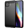 BCASE CUSTODIA B-CASE TPU SILICONE COVER CASE PER OPPO RENO4 F CARBON METAL BLACK