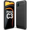 BCASE CUSTODIA B-CASE TPU SILICONE COVER CASE PER POCO C3 CARBON METAL BLACK