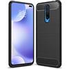 BCASE CUSTODIA B-CASE TPU SILICONE COVER CASE PER POCO X2 CARBON METAL BLACK