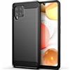 BCASE CUSTODIA B-CASE TPU SILICONE COVER CASE PER SAMSUNG GALAXY A42 5G A426 CARBON METAL BLACK