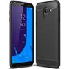 BCASE CUSTODIA B-CASE TPU SILICONE COVER CASE PER SAMSUNG GALAXY J6+ PLUS (2018) CARBON METAL BLACK