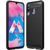BCASE CUSTODIA B-CASE TPU SILICONE COVER CASE PER SAMSUNG GALAXY M30 CARBON METAL BLACK