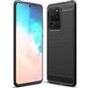 BCASE CUSTODIA B-CASE TPU SILICONE COVER CASE PER SAMSUNG GALAXY S20 ULTRA 5G CARBON METAL BLACK