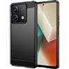 BCASE CUSTODIA B-CASE TPU SILICONE COVER CASE PER XIAOMI REDMI NOTE 13 PRO 4G CARBON METAL BLACK