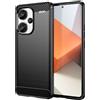 BCASE CUSTODIA B-CASE TPU SILICONE COVER CASE PER XIAOMI REDMI NOTE 13 PRO PLUS 5G CARBON METAL BLACK