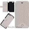 MERCEDES CUSTODIA REAL LEATHER FLIP COVER PERFORATED PER SAMSUNG GALAXY S6 G920F GREY