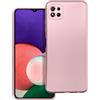 METAL CUSTODIA TPU SILICONE METAL COVER CASE PER SAMSUNG GALAXY A22 5G ROSA