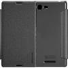 NILLKIN CUSTODIA SPARKLE LEATHER FLIP BOOK CASE SONY XPERIA E3 - E3 DUAL BLACK
