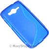 MAXY SSYL CUSTODIA TPU SILICONE COVER CASE PER SAMSUNG GALAXY CORE LTE G386F BLU