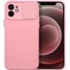 SLIDE CUSTODIA TPU SILICONE SLIDE COVER CASE CON PROTEZIONE FOTOCAMERE PER APPLE IPHONE 12 PINK