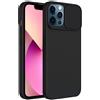 SLIDE CUSTODIA TPU SILICONE SLIDE COVER CASE CON PROTEZIONE FOTOCAMERE PER APPLE IPHONE 12 PRO BLACK