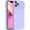 SLIDE CUSTODIA TPU SILICONE SLIDE COVER CASE CON PROTEZIONE FOTOCAMERE PER APPLE IPHONE 12 PRO MAX LILLA