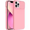 SLIDE CUSTODIA TPU SILICONE SLIDE COVER CASE CON PROTEZIONE FOTOCAMERE PER APPLE IPHONE 12 PRO MAX PINK