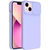 SLIDE CUSTODIA TPU SILICONE SLIDE COVER CASE CON PROTEZIONE FOTOCAMERE PER APPLE IPHONE 13 LILLA