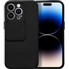 SLIDE CUSTODIA TPU SILICONE SLIDE COVER CASE CON PROTEZIONE FOTOCAMERE PER APPLE IPHONE 13 PRO BLACK