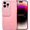 SLIDE CUSTODIA TPU SILICONE SLIDE COVER CASE CON PROTEZIONE FOTOCAMERE PER APPLE IPHONE 13 PRO PINK