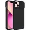SLIDE CUSTODIA TPU SILICONE SLIDE COVER CASE CON PROTEZIONE FOTOCAMERE PER APPLE IPHONE 14 PLUS BLACK