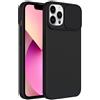SLIDE CUSTODIA TPU SILICONE SLIDE COVER CASE CON PROTEZIONE FOTOCAMERE PER APPLE IPHONE 14 PRO BLACK