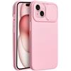 SLIDE CUSTODIA TPU SILICONE SLIDE COVER CASE CON PROTEZIONE FOTOCAMERE PER APPLE IPHONE 15 PINK