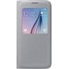 SAMSUNG CUSTODIA EF-CG920BSEGWW ORIGINALE S VIEW COVER GALAXY S6 G920F SILVER