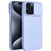 SLIDE CUSTODIA TPU SILICONE SLIDE COVER CASE CON PROTEZIONE FOTOCAMERE PER APPLE IPHONE 15 PRO MAX LILLA