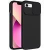 SLIDE CUSTODIA TPU SILICONE SLIDE COVER CASE CON PROTEZIONE FOTOCAMERE PER APPLE IPHONE 7 PLUS - 8 PLUS BLACK