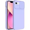 SLIDE CUSTODIA TPU SILICONE SLIDE COVER CASE CON PROTEZIONE FOTOCAMERE PER APPLE IPHONE 7 PLUS - 8 PLUS LILLA