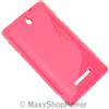 MAXY SSYL CUSTODIA TPU SILICONE COVER CASE PER SONY XPERIA E C1605 - C1505 PINK