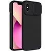 SLIDE CUSTODIA TPU SILICONE SLIDE COVER CASE CON PROTEZIONE FOTOCAMERE PER APPLE IPHONE XS MAX BLACK