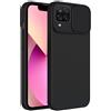 SLIDE CUSTODIA TPU SILICONE SLIDE COVER CASE CON PROTEZIONE FOTOCAMERE PER SAMSUNG GALAXY A12 - M12 BLACK