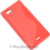 MAXY SSYL CUSTODIA TPU SILICONE COVER CASE PER SONY XPERIA J ST26I RED