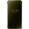 SAMSUNG CUSTODIA ORIGINALE FLIP CLEAR VIEW COVER PER GALAXY S6 G920F GOLD BULK