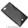 MAXY SSYL CUSTODIA TPU SILICONE COVER CASE PER SONY XPERIA MIRO ST23I BLACK