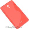 MAXY SSYL CUSTODIA TPU SILICONE COVER CASE PER SONY XPERIA T LT30I RED