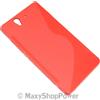 MAXY SSYL CUSTODIA TPU SILICONE COVER CASE PER SONY XPERIA Z LT36I RED