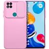 SLIDE CUSTODIA TPU SILICONE SLIDE COVER CASE CON PROTEZIONE FOTOCAMERE PER XIAOMI REDMI 9C PINK