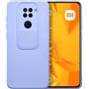 SLIDE CUSTODIA TPU SILICONE SLIDE COVER CASE CON PROTEZIONE FOTOCAMERE PER XIAOMI REDMI NOTE 9 LILLA