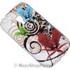 MAXY SYL CUSTODIA TPU SILICONE FLOWER COVER PER SAMSUNG GALAXY S DUOS S7562 - TREND S7560 - TREND PLUS S7580