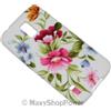 MAXY SYL CUSTODIA TPU SILICONE FLOWER COVER PER SAMSUNG GALAXY S5 G900 WHITE