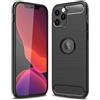 FORCELL CUSTODIA B-CASE TPU SILICONE COVER CASE PER APPLE IPHONE 13 PRO CARBON METAL BLACK