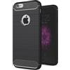FORCELL CUSTODIA B-CASE TPU SILICONE COVER CASE PER APPLE IPHONE 5 - 5S - SE CARBON METAL BLACK