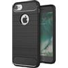 FORCELL CUSTODIA B-CASE TPU SILICONE COVER CASE PER APPLE IPHONE 6 - 6S CARBON METAL BLACK