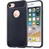 FORCELL CUSTODIA B-CASE TPU SILICONE COVER CASE PER APPLE IPHONE 7 - 8 - SE (2020) CARBON METAL BLACK