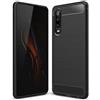 FORCELL CUSTODIA B-CASE TPU SILICONE COVER CASE PER HUAWEI P30 CARBON METAL BLACK