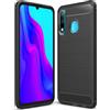 FORCELL CUSTODIA B-CASE TPU SILICONE COVER CASE PER HUAWEI P30 LITE CARBON METAL BLACK