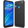 FORCELL CUSTODIA B-CASE TPU SILICONE COVER CASE PER HUAWEI Y7 (2019) CARBON METAL BLACK