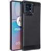 FORCELL CUSTODIA B-CASE TPU SILICONE COVER CASE PER MOTOROLA EDGE 40 PRO CARBON METAL BLACK