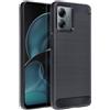 FORCELL CUSTODIA B-CASE TPU SILICONE COVER CASE PER MOTOROLA MOTO G14 CARBON METAL BLACK